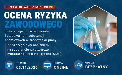 Baner informujący o warsztatach online